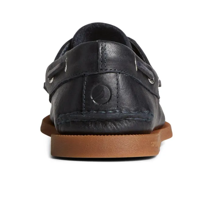 Sperry Authentic Original Pull Up Leather Boat Shoe Navy Men Boat Shoes