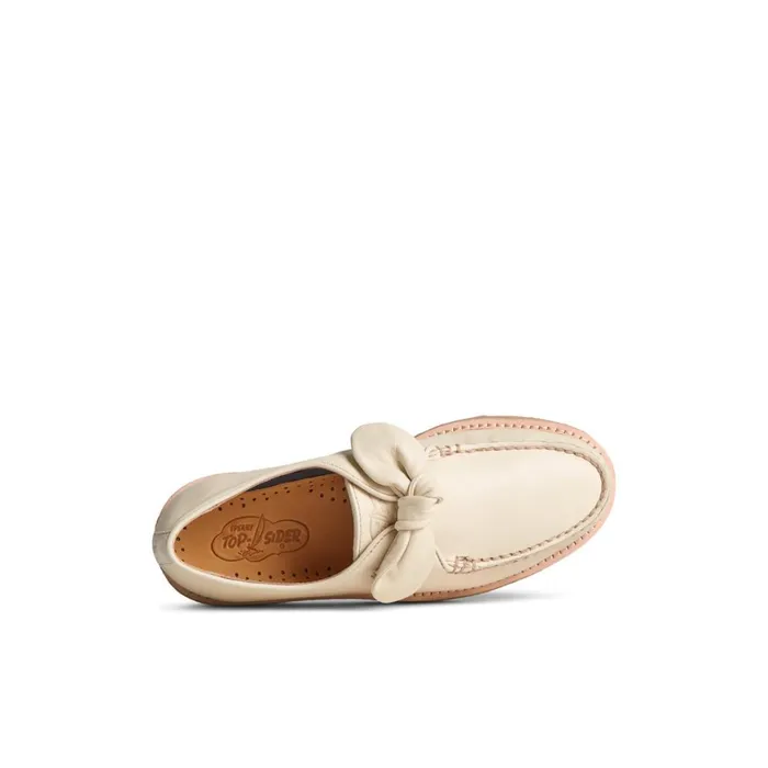 Sperry Captain x27 s Crepe Bow Oxford Bone Women Oxfords and Loafers