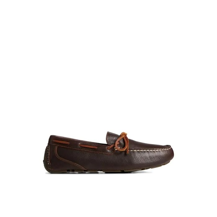 Sperry Davenport Pull Up Leather 1Eye Driver Brown Men Loafers and Oxfords