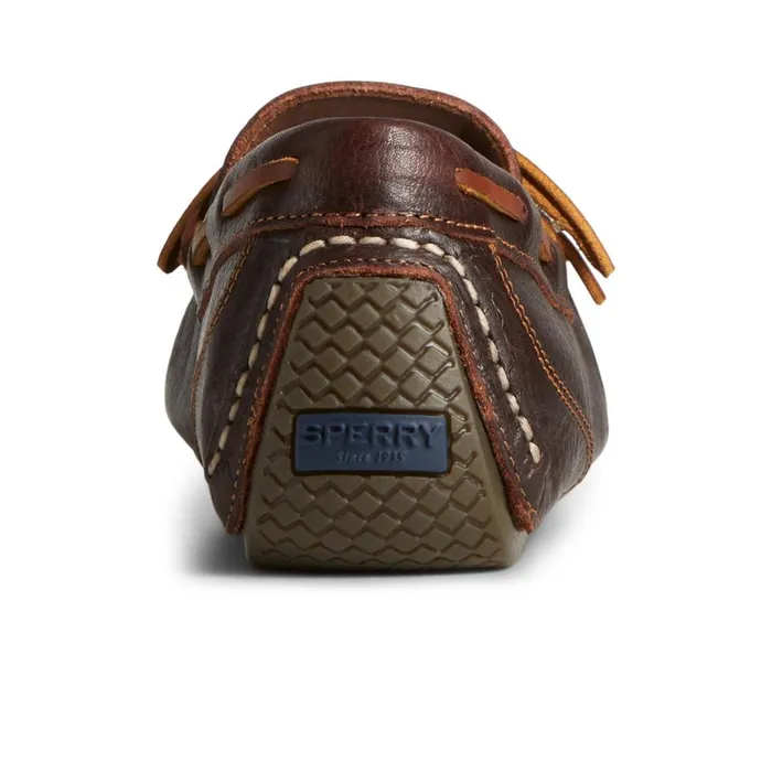 Sperry Davenport Pull Up Leather 1Eye Driver Brown Men Loafers and Oxfords