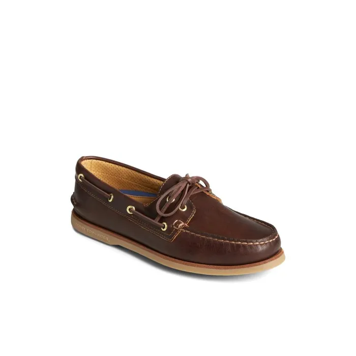 Sperry Gold Cup Authentic Original Orleans Leather Boat Shoe Brown Men Boat Shoes