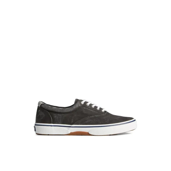 Sperry Halyard CVO Salt Washed Sneaker Black Men Sneakers