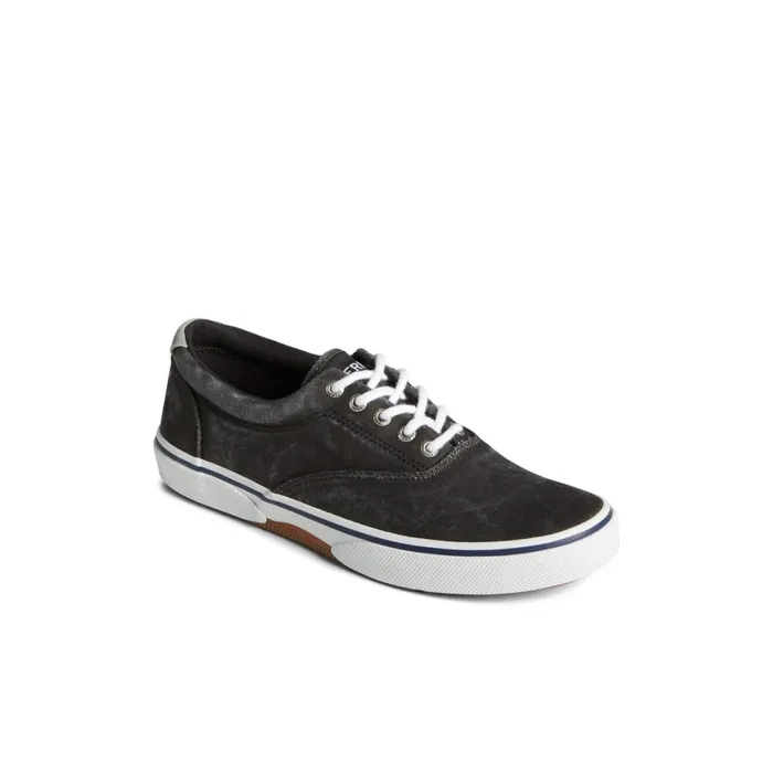 Sperry Halyard CVO Salt Washed Sneaker Black Men Sneakers