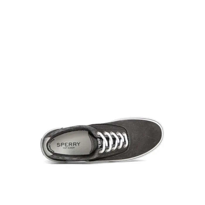 Sperry Halyard CVO Salt Washed Sneaker Black Men Sneakers