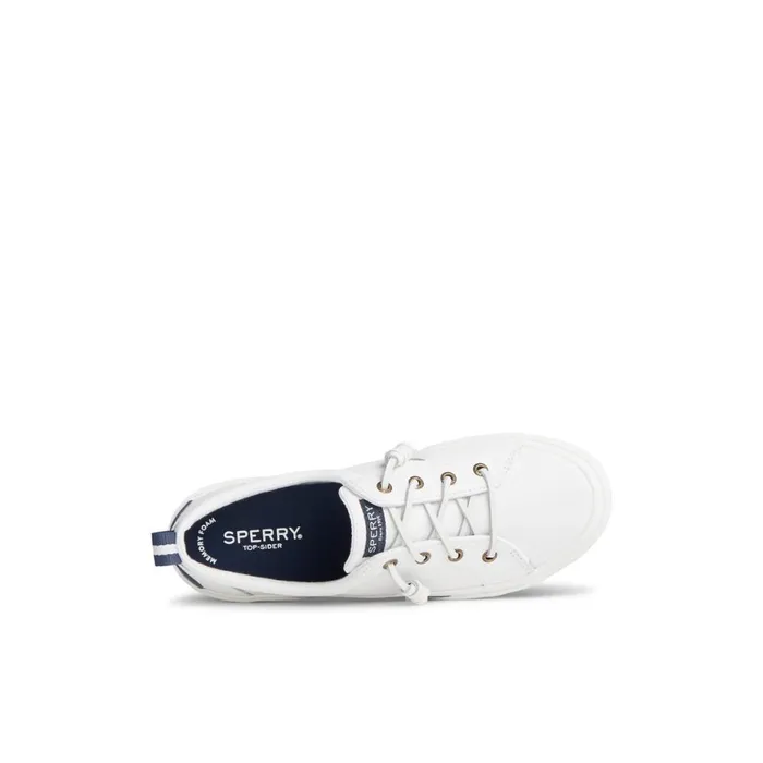 Sperry Pier Wave LTT Leather Sneaker White Women Sneakers