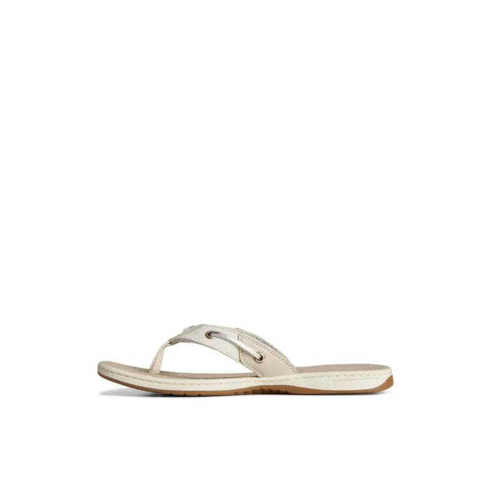 Sperry Seafish Metallic Flip Flop Grey Women Sandals
