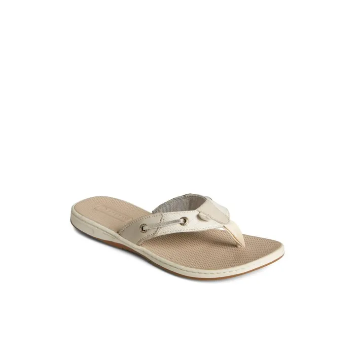 Sperry Seafish Metallic Flip Flop Grey Women Sandals