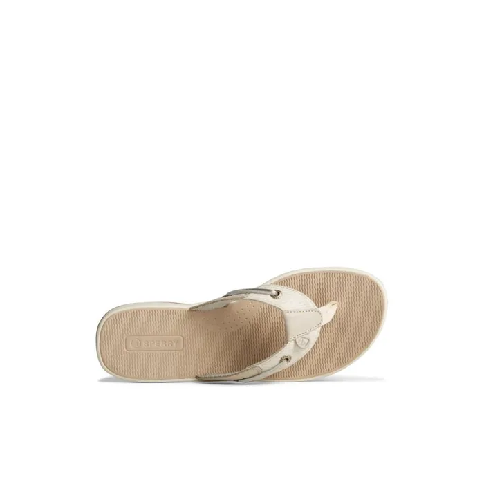 Sperry Seafish Metallic Flip Flop Grey Women Sandals