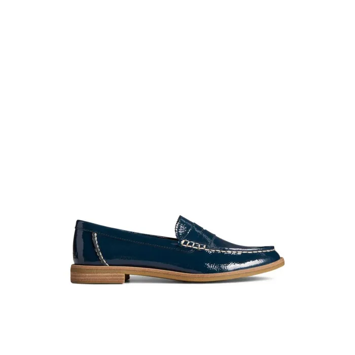 Sperry Seaport Penny Leather Loafer Navy Women Oxfords and Loafers