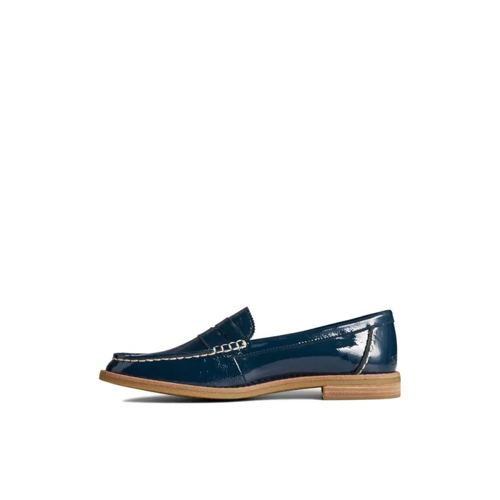 Sperry Seaport Penny Leather Loafer Navy Women Oxfords and Loafers