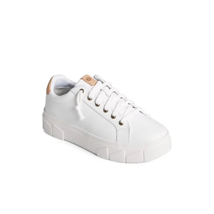 Sperry Winslow Leather Sneaker White Women Sneakers
