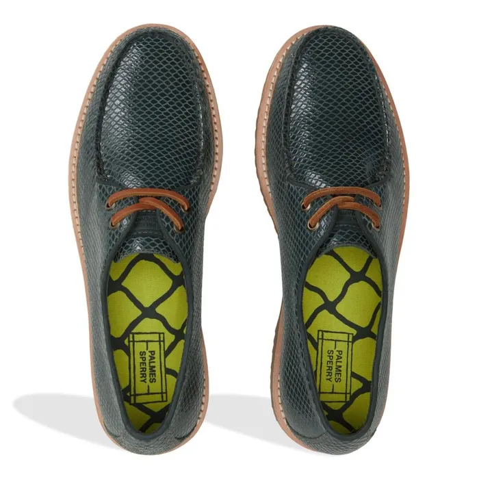 Sperry X Palmes Captains Oxford Green Men Loafers and Oxfords