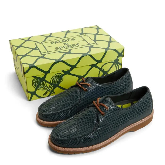 Sperry X Palmes Captains Oxford Green Men Loafers and Oxfords