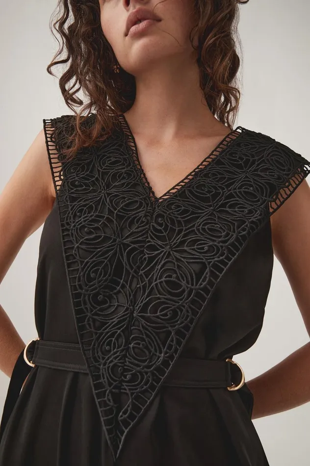 Spirit Belted Jumpsuit Black Women Aje Jumpsuits 038 Playsuits