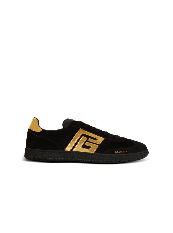 Suede Swan Sneakers Black Women Balmain Sneakers