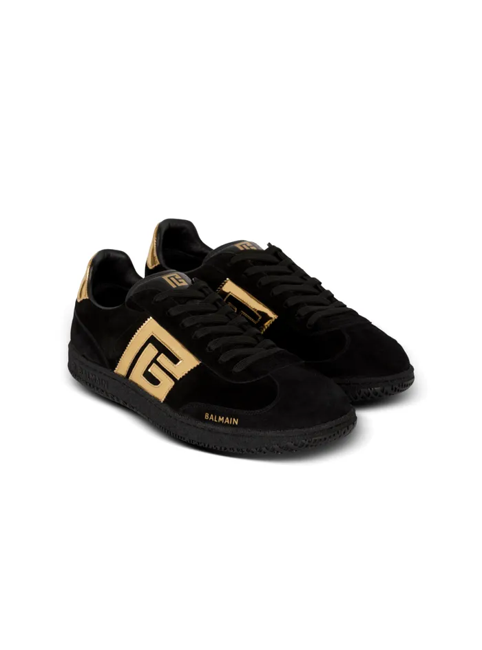 Suede Swan Sneakers Black Women Balmain Sneakers