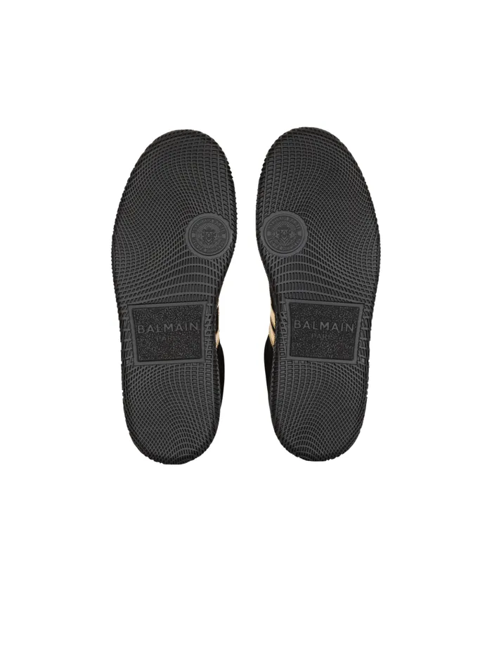 Suede Swan Sneakers Black Women Balmain Sneakers