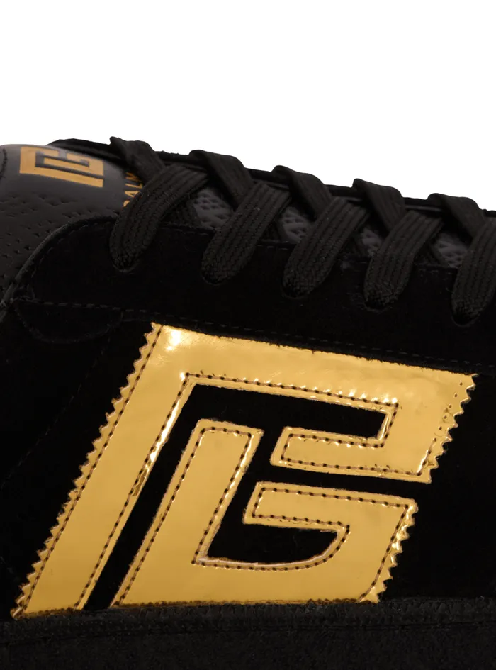 Suede Swan Sneakers Black Women Balmain Sneakers