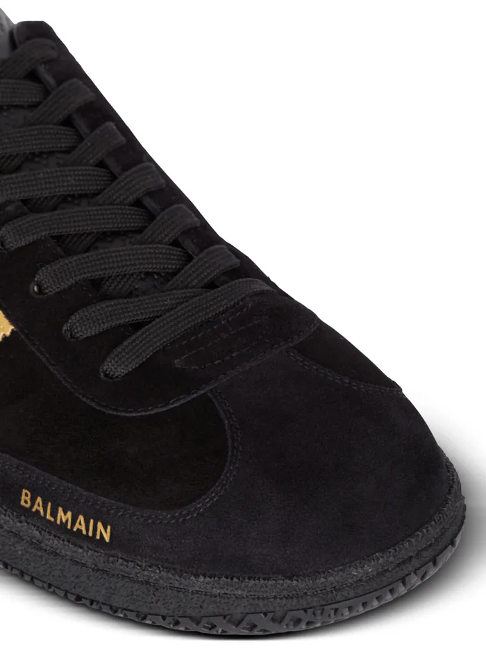 Suede Swan Sneakers Black Women Balmain Sneakers