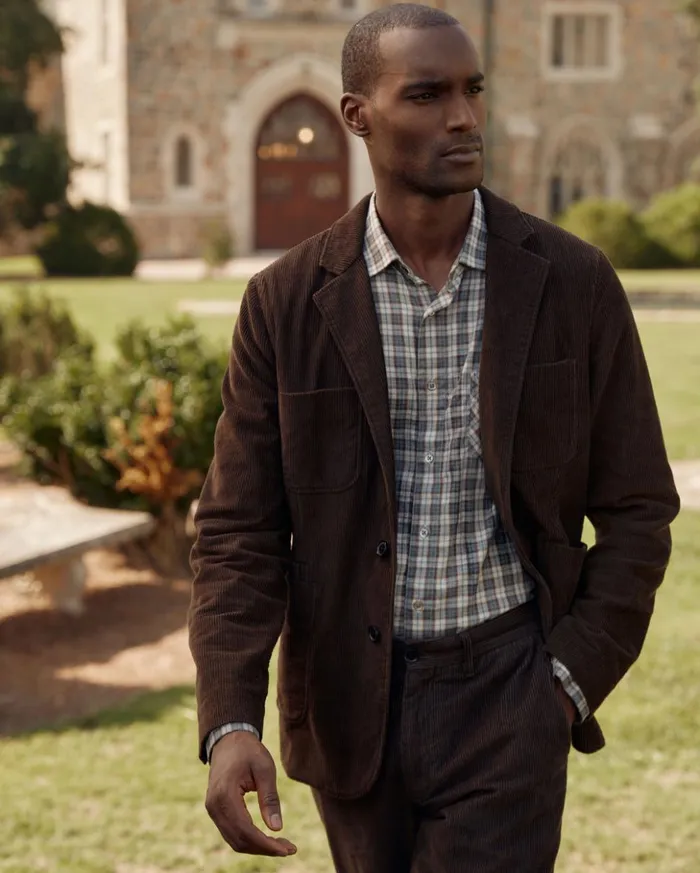 Suiting Men Billy Reid Corduroy Leo Jacket Chocolate