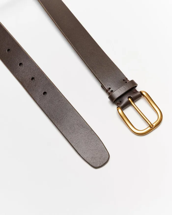 Suiting Men Billy Reid Distressed Leather Belt Cinnamon