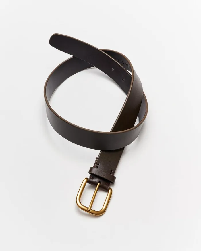 Suiting Men Billy Reid Distressed Leather Belt Cinnamon