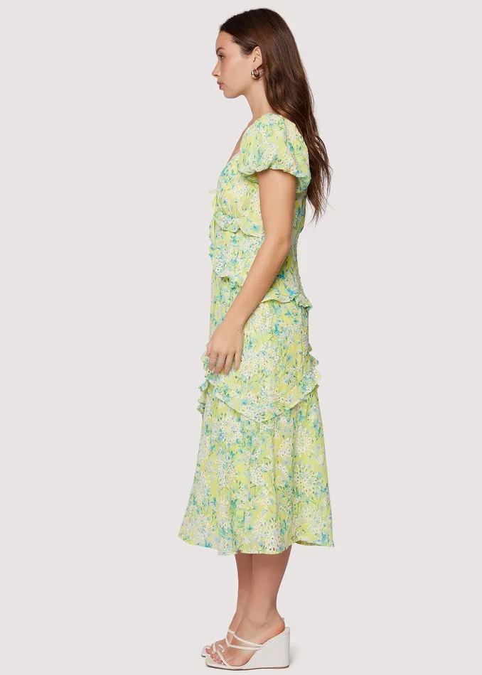 Sunbloom Midi Dress Yellowmulti Women Lost Wander Dresses