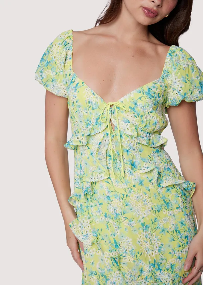 Sunbloom Midi Dress Yellowmulti Women Lost Wander Dresses