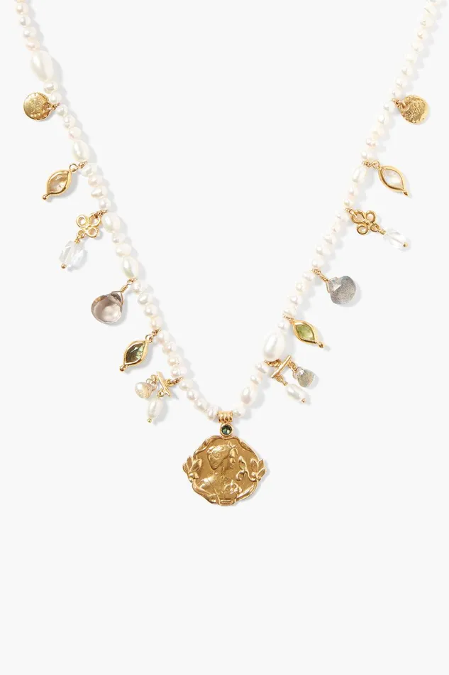 Suri Charm Necklace White Pearl Mix Women Chan Luu Necklaces