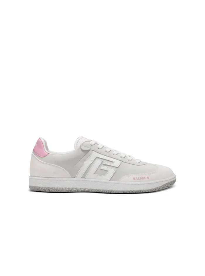 Swan Sneakers In Calfskin And Suede White Women Balmain Sneakers