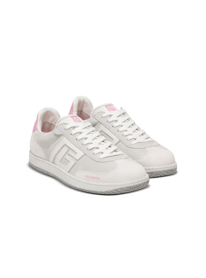 Swan Sneakers In Calfskin And Suede White Women Balmain Sneakers