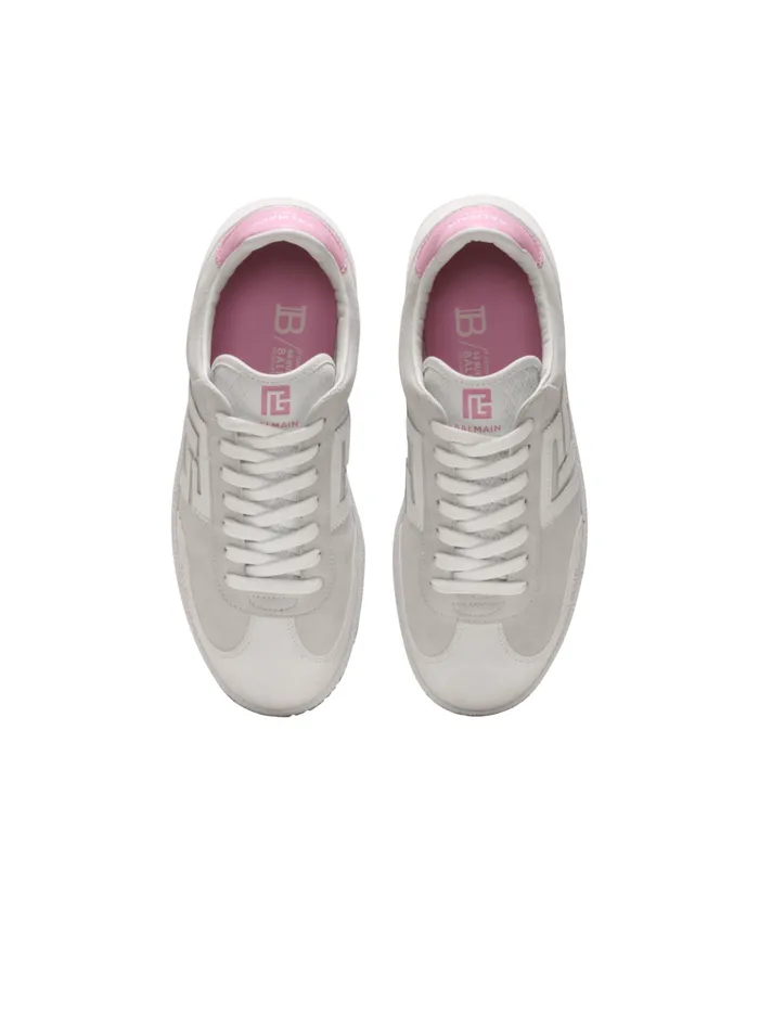 Swan Sneakers In Calfskin And Suede White Women Balmain Sneakers
