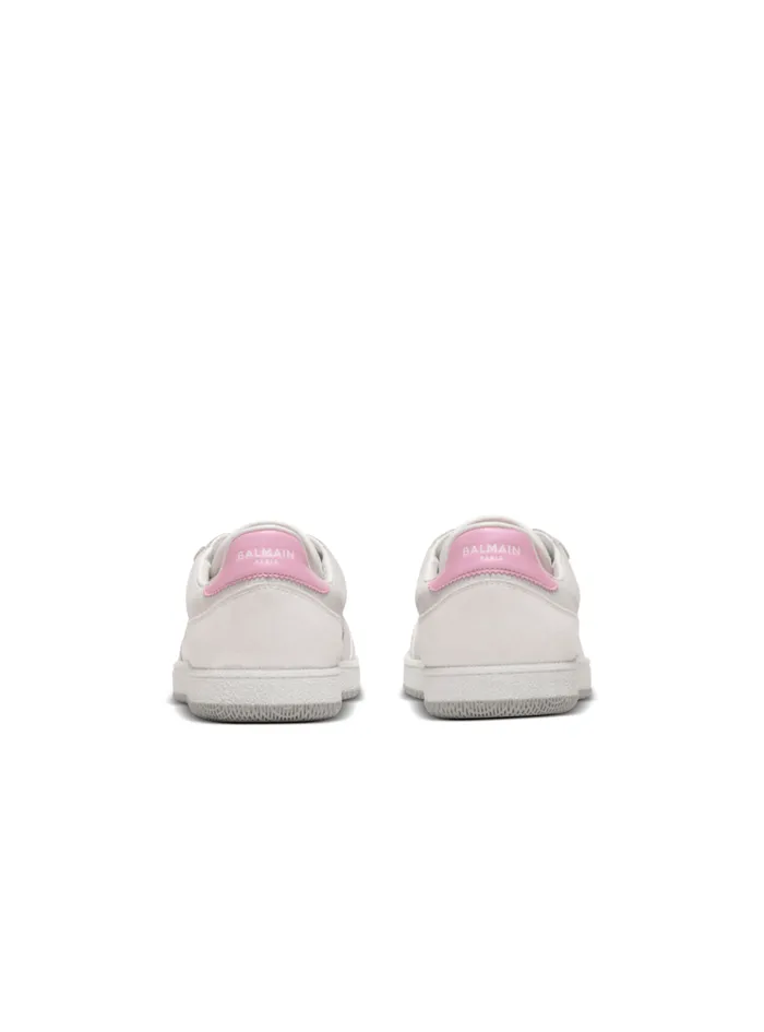 Swan Sneakers In Calfskin And Suede White Women Balmain Sneakers