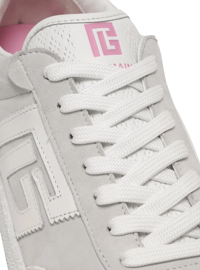 Swan Sneakers In Calfskin And Suede White Women Balmain Sneakers