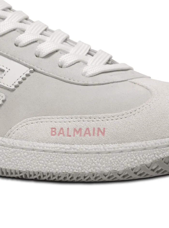 Swan Sneakers In Calfskin And Suede White Women Balmain Sneakers