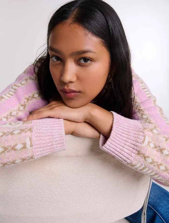 Sweaters and Cardigans Women Maje Jacquard Jumper Multicoloured