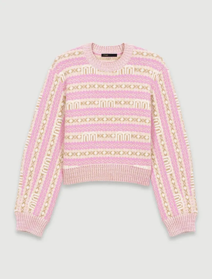 Sweaters and Cardigans Women Maje Jacquard Jumper Multicoloured