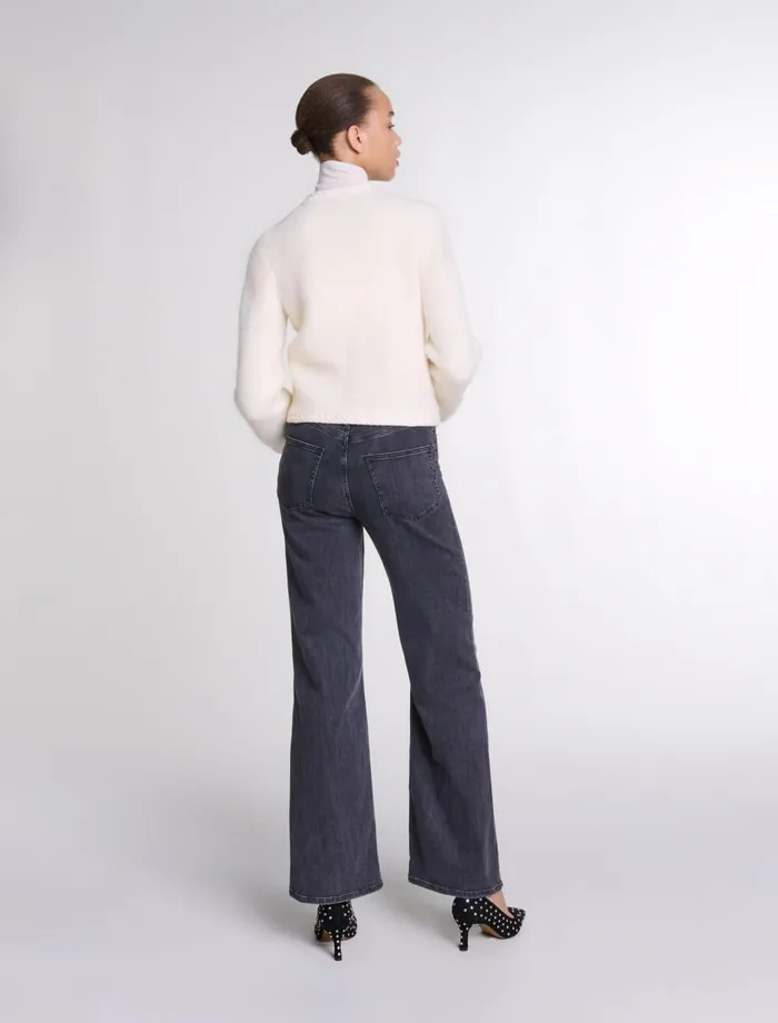 Sweaters and Cardigans Women Maje Knit Cardigan Ecru