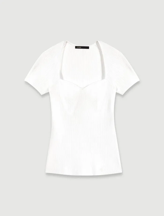Sweaters and Cardigans Women Maje Knit Top Ecru