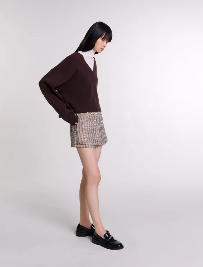 Sweaters and Cardigans Women Maje VNeck Jumper Brown
