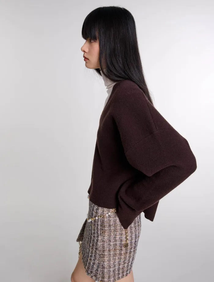 Sweaters and Cardigans Women Maje VNeck Jumper Brown