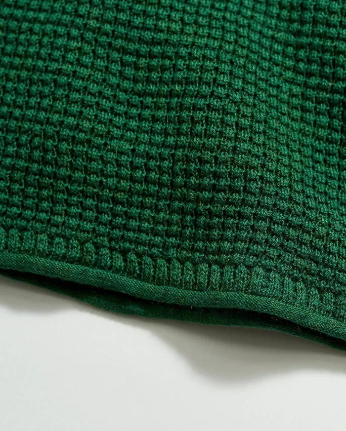 Sweaters and Sweatshirts Men Billy Reid Mini Waffle Crew Emerald