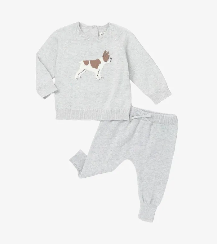 Sweaters Baby and Toddler Hatley Baby Boys Little Bulldog Pullover Sweater and Pants