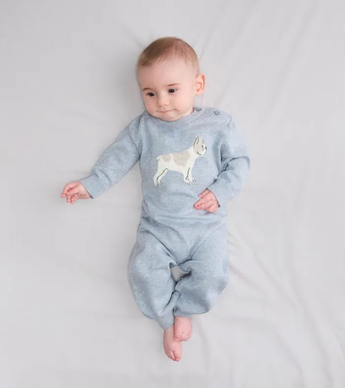 Sweaters Baby and Toddler Hatley Baby Boys Little Bulldog Sweater Romper