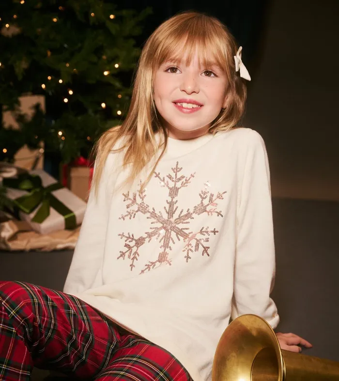Sweaters Girls Hatley Girls Snowflake Pullover Sweater