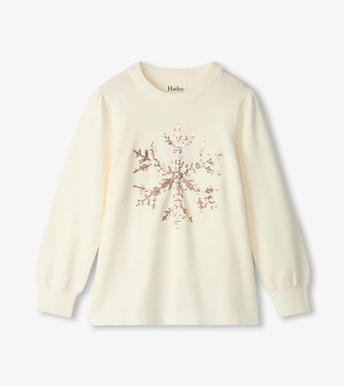 Sweaters Girls Hatley Girls Snowflake Pullover Sweater