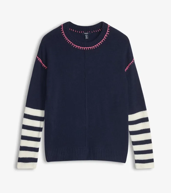 Sweaters Women Hatley Avery Sweater 8211 Navy Stripes