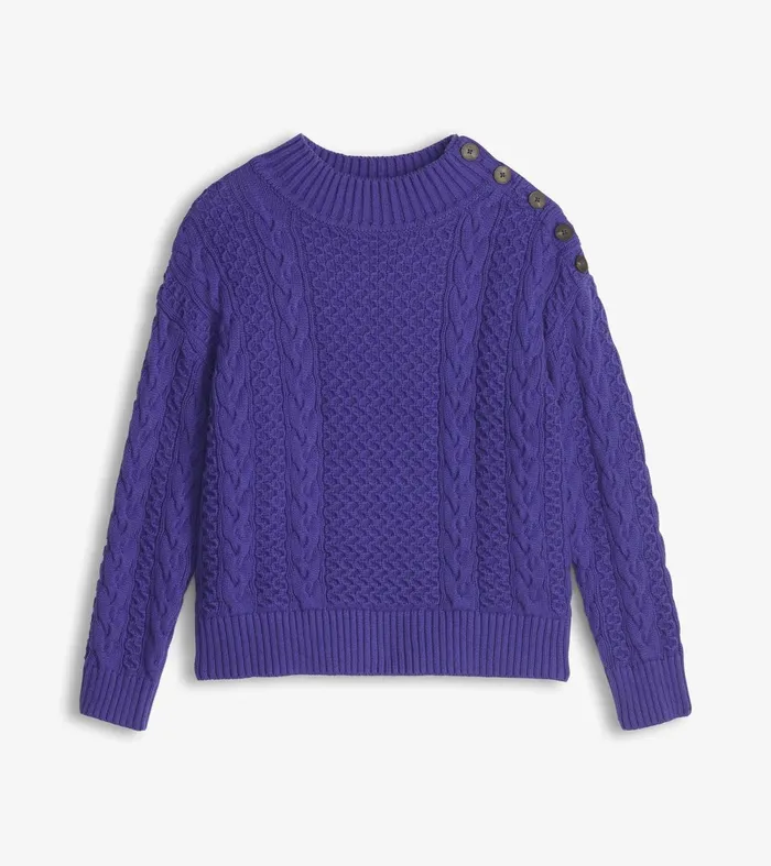 Sweaters Women Hatley Button Neck Sweater 8211 Ultra Violet