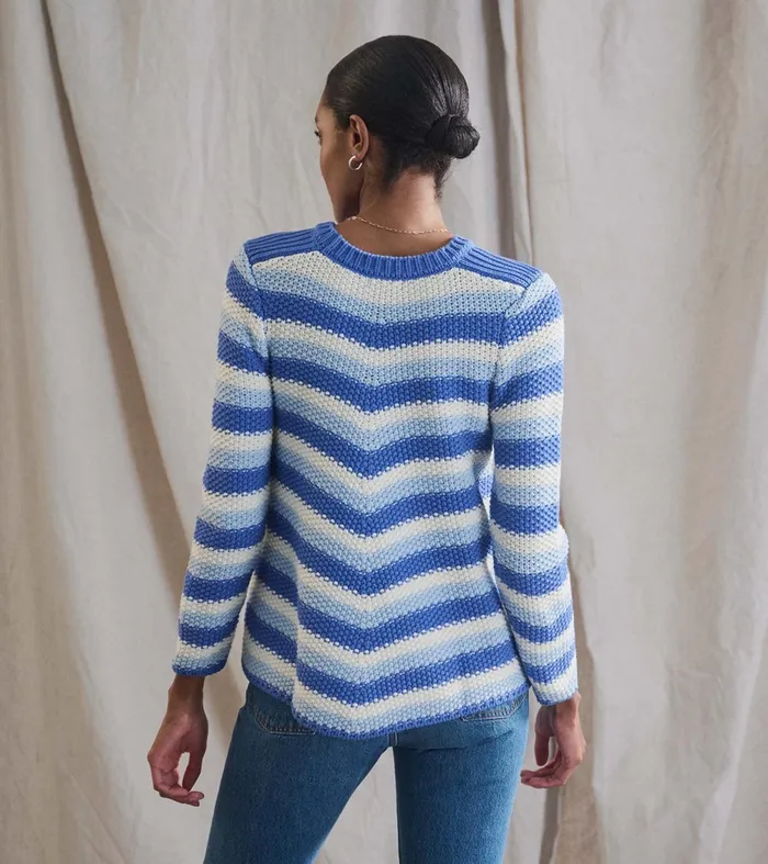 Sweaters Women Hatley Chevron Swing Sweater 8211 Navy Blue