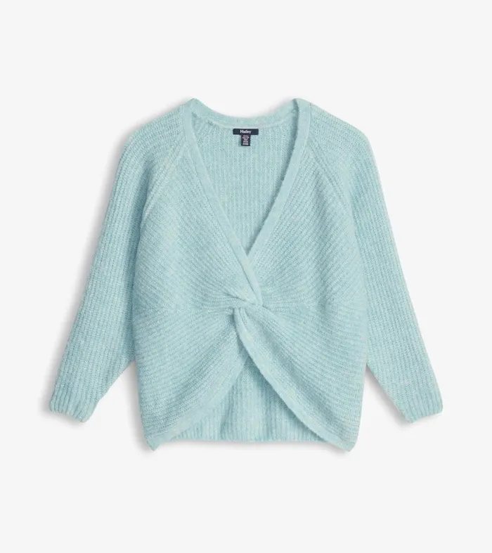 Sweaters Women Hatley Cross Over Sweater 8211 Sage Green